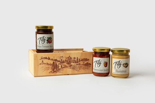 Pack Caja de Madera con 3 Productos a Elección