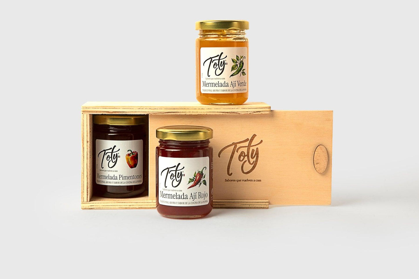 Pack Caja de Madera con 3 Productos a Elección